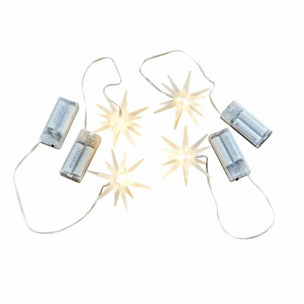 LOBERON Accessoires Lumineux|Décorations Lumineuses*Lot de 4 étoiles LED Ciseau