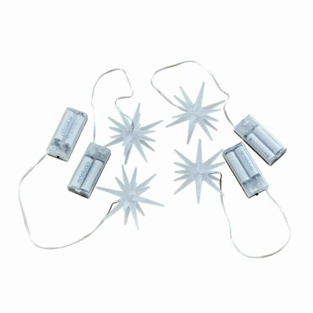 LOBERON Accessoires Lumineux|Décorations Lumineuses*Lot de 4 étoiles LED Ciseau