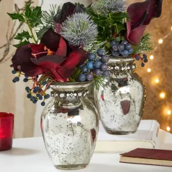 LOBERON Décorations De Table De Noël*Lot de 2 vases Louna