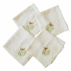 LOBERON Nappes|Linge De Table*Lot de 4 serviettes de table Mistletoe