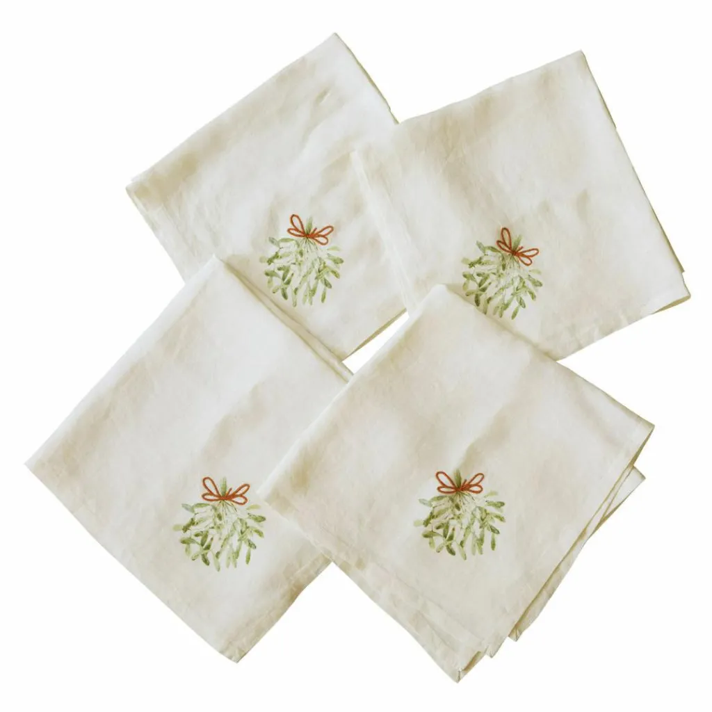 LOBERON Nappes|Linge De Table*Lot de 4 serviettes de table Mistletoe