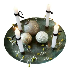 LOBERON Couronnes De L'Avent|Décorations De Table De Noël*Plateau à bougies Valenzas