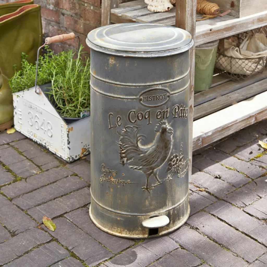 LOBERON Outils De Jardin*Poubelle Gris