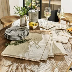 LOBERON Nappes|Linge De Table*Sets de table et dessous de verres, 4 pièces Abitain