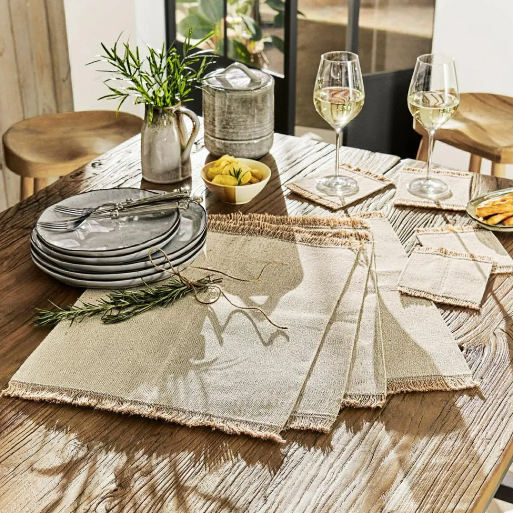 LOBERON Nappes|Linge De Table*Sets de table et dessous de verres, 4 pièces Abitain