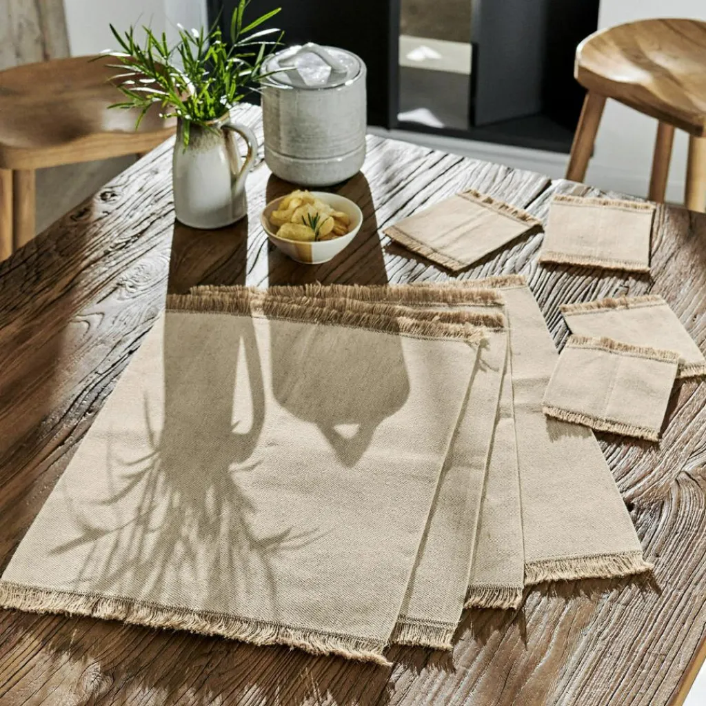 LOBERON Nappes|Linge De Table*Sets de table et dessous de verres, 4 pièces Abitain