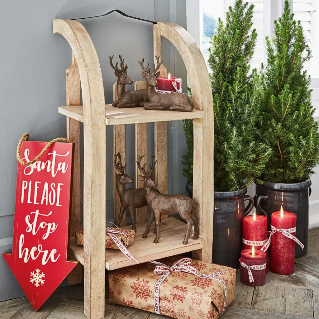 LOBERON Objets Décoratifs De Noël*Étagère luge Renier